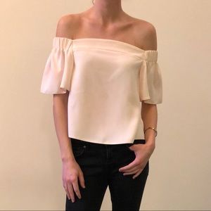 Flowy Crop Off the Shoulder top